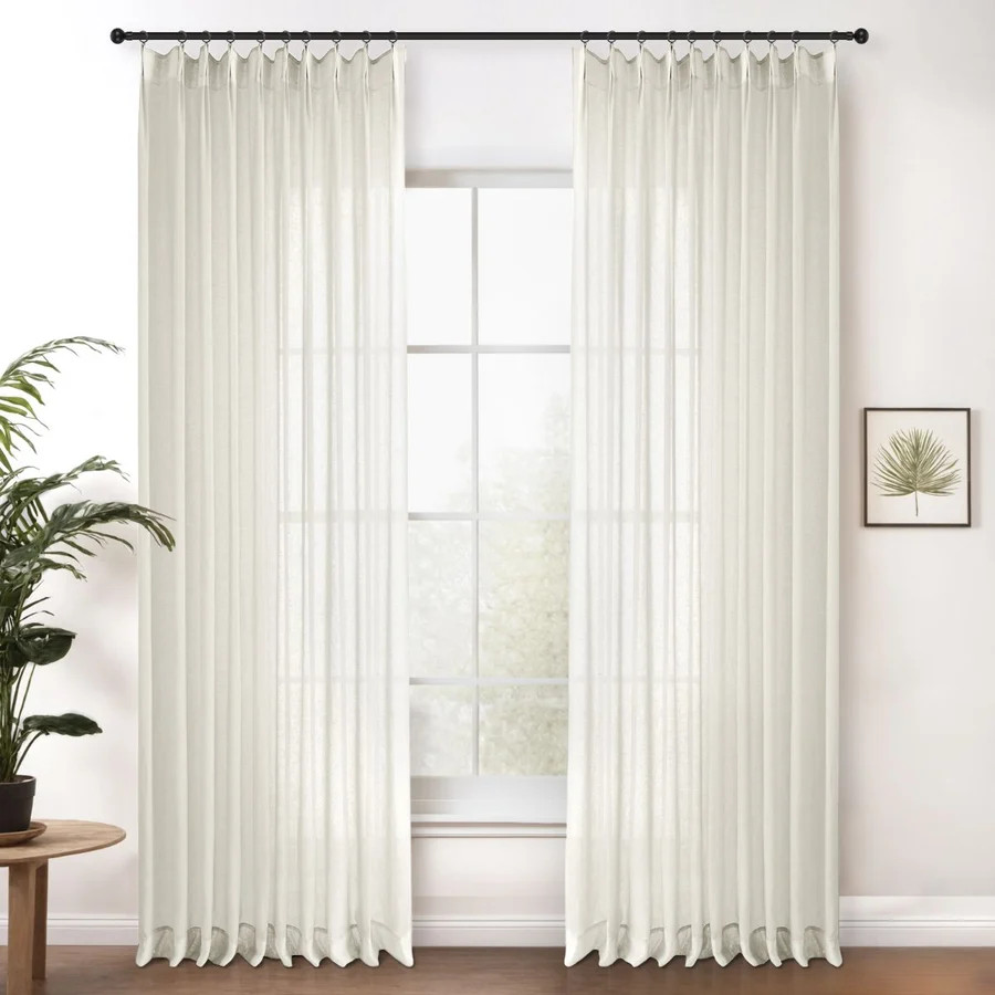 Cloud Linen Sheer Curtains Drape Pleated | Homerilla