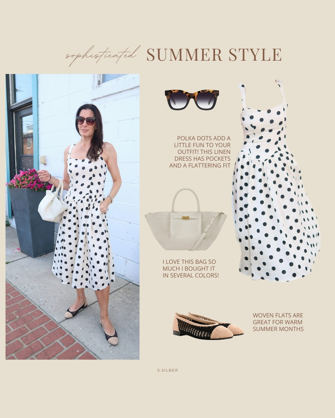 Summer lunch date outfit

Polka dot linen dress (size S) from Amazon, Midi New York bag from DeMellier, woven shoes from Chanel

elevated casual style, summer outfit ideas, end of summer, high low mix, summer dress, upscale, classic, timeless,  

 #LTKOver40 #LTKMidsize #LTKFindsUnder100