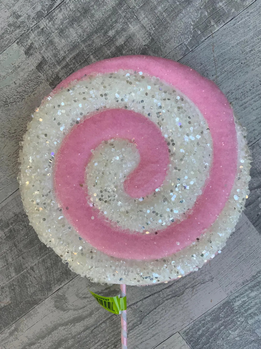 Lollipop, Lollipop Spray, Pink & White Swirl, Candy, Sweets, Pick, Stem, Floral, Diameter 8” Le... | Etsy (US)