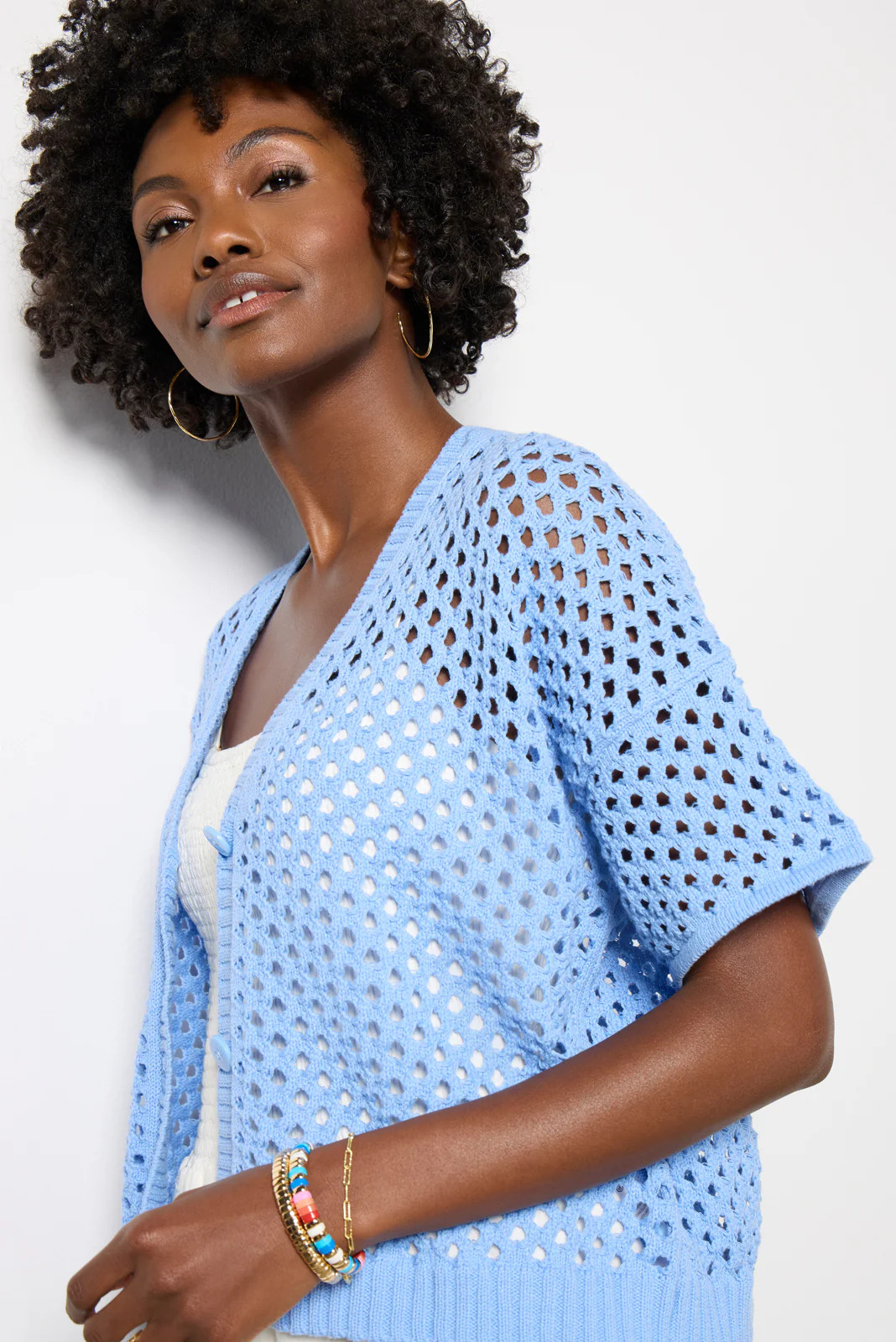 NINA POINTELLE SS CARDI | Evereve