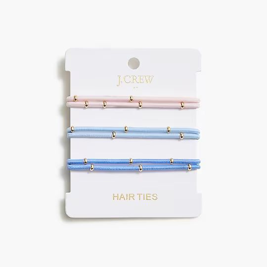 Beaded hair ties set-of-three | J.Crew Factory