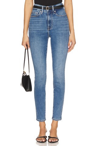 Good American Always Fits Good Legs Skinny Jeans in Denethic Blue06 from Revolve.com | Revolve Clothing (Global)