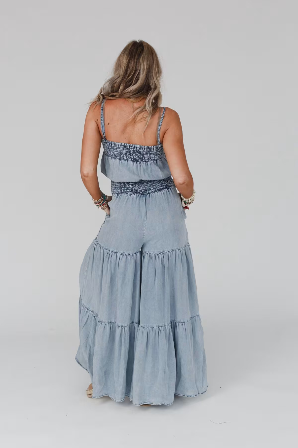 Harlow Wide Leg Chambray Jumpsuit — Three Bird Nest | Three Bird Nest