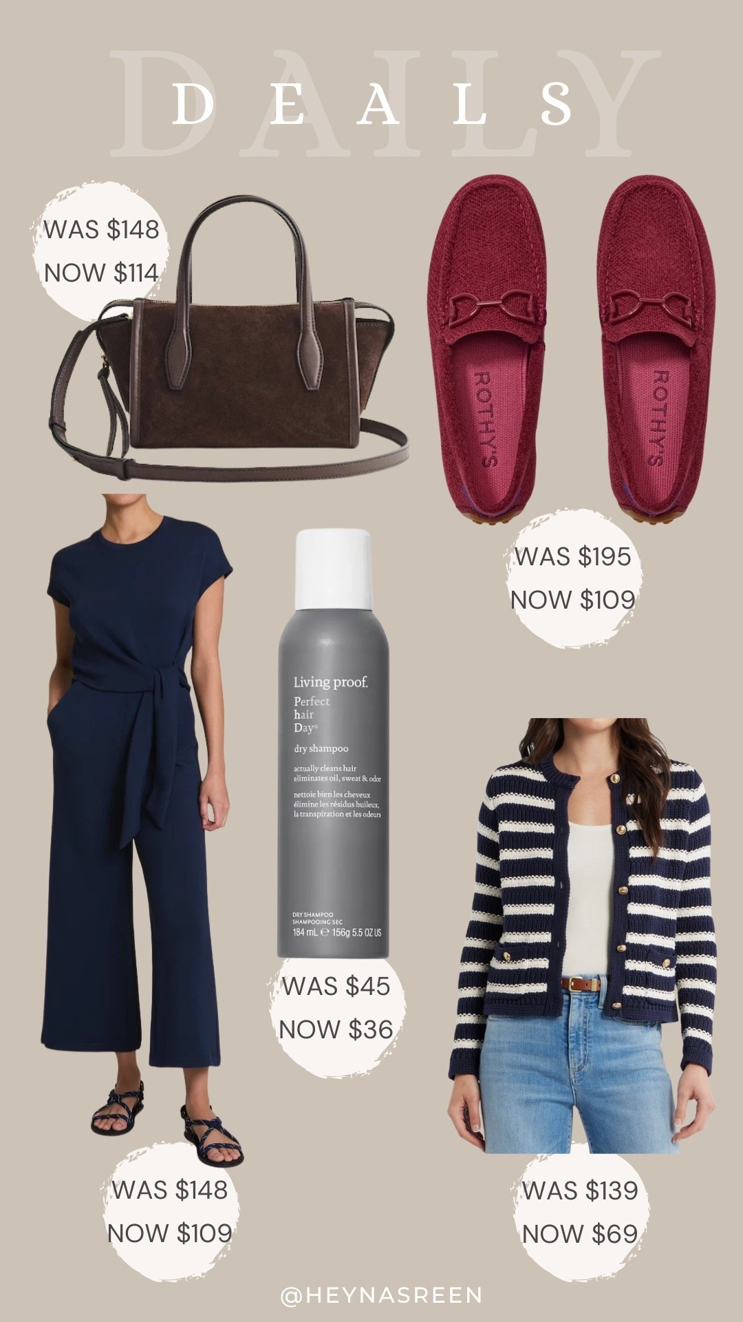 Daily deals on Madewell bag, Rothy’s loafers, Caslon cardigan, Living Proof dry shampoo, Spanx jumpsuit