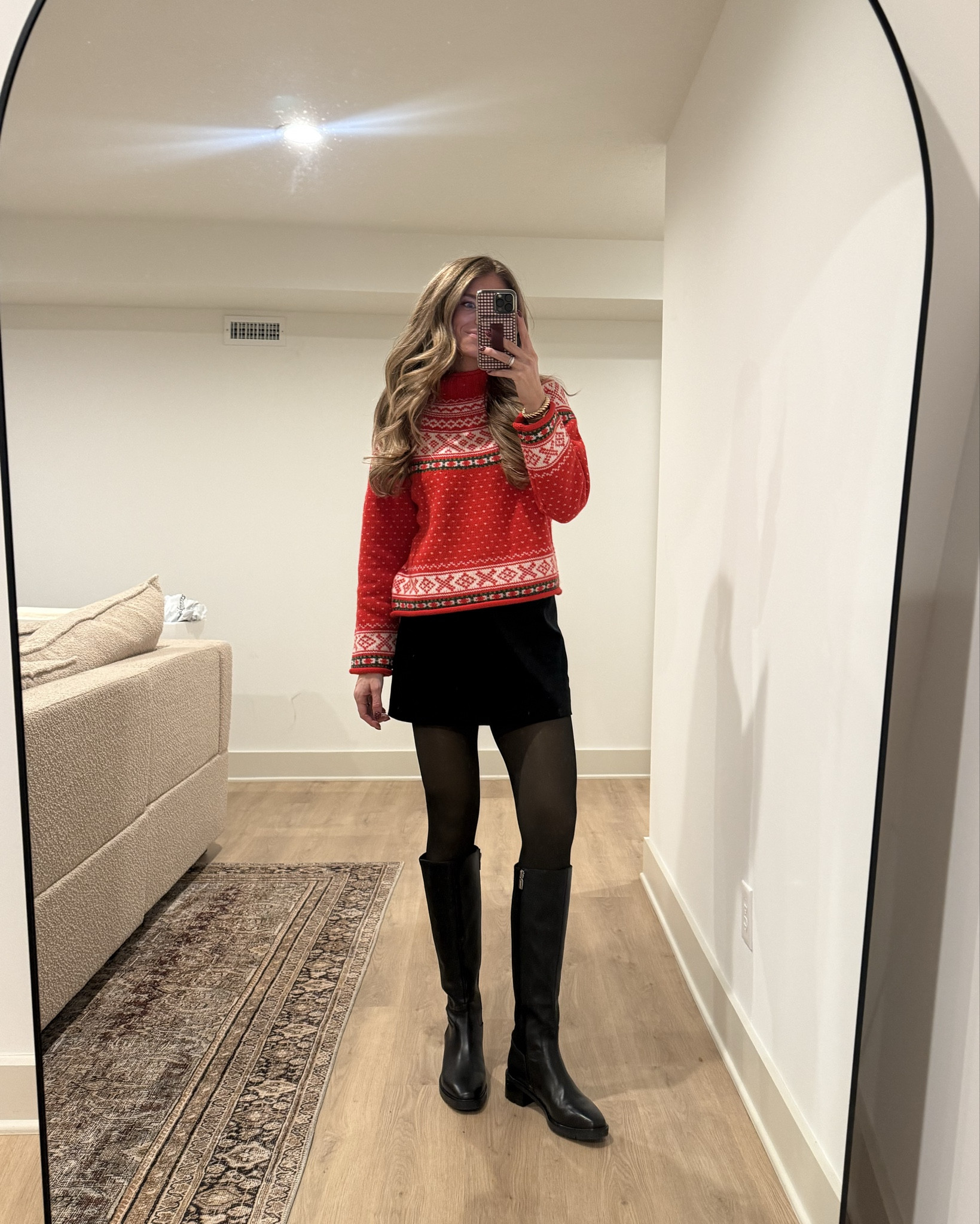 Holiday party outfit I wore today to our annual family Christmas party.
Sized down to 4 in velvet skirt
“Hose” are really fleece lined leggings that come in talls! Not see through and super warm. 
Boots are water proof and so comfy


Holiday outfits, tall girl friendly, bump friendly, tall sizes, maternity style, Christmas party outfits, ugly Christmas sweater, Aritzia, j crew, Athleta, fair isle

#LTKSeasonal #LTKTall #LTKHoliday