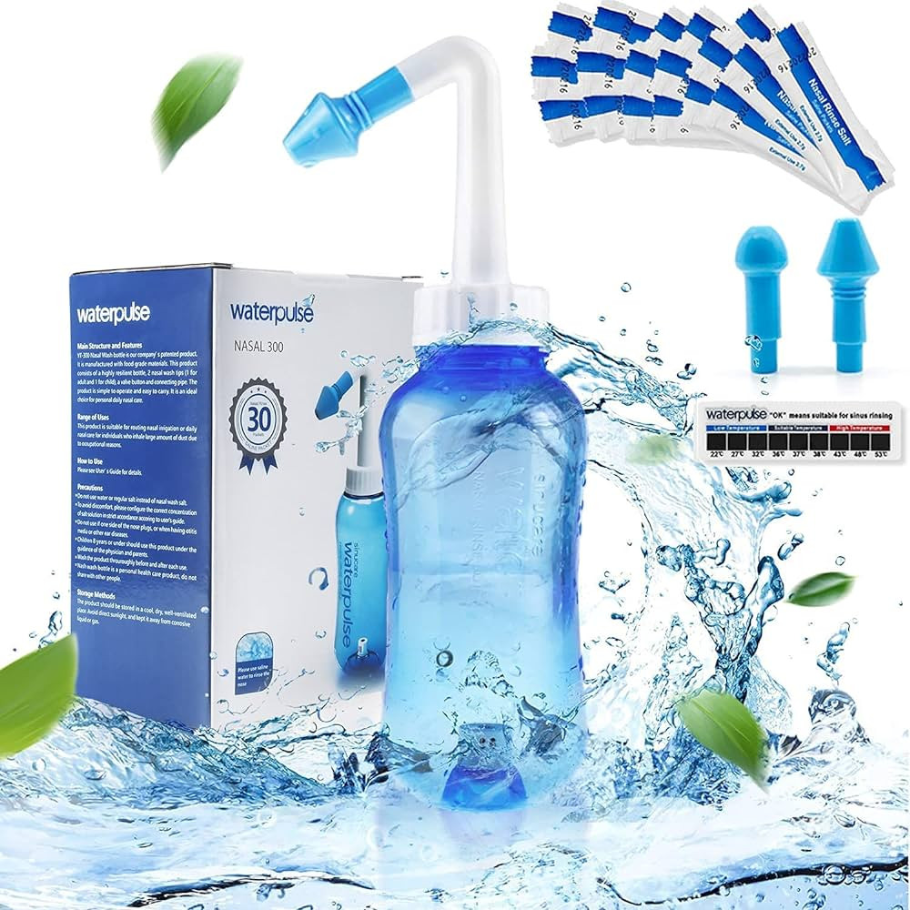 Waterpulse Neti Pot Sinus Rinsing,Nasal Wash Bottle Sinus Rinsing Bottle Cleaner Pressure Irrigat... | Amazon (US)