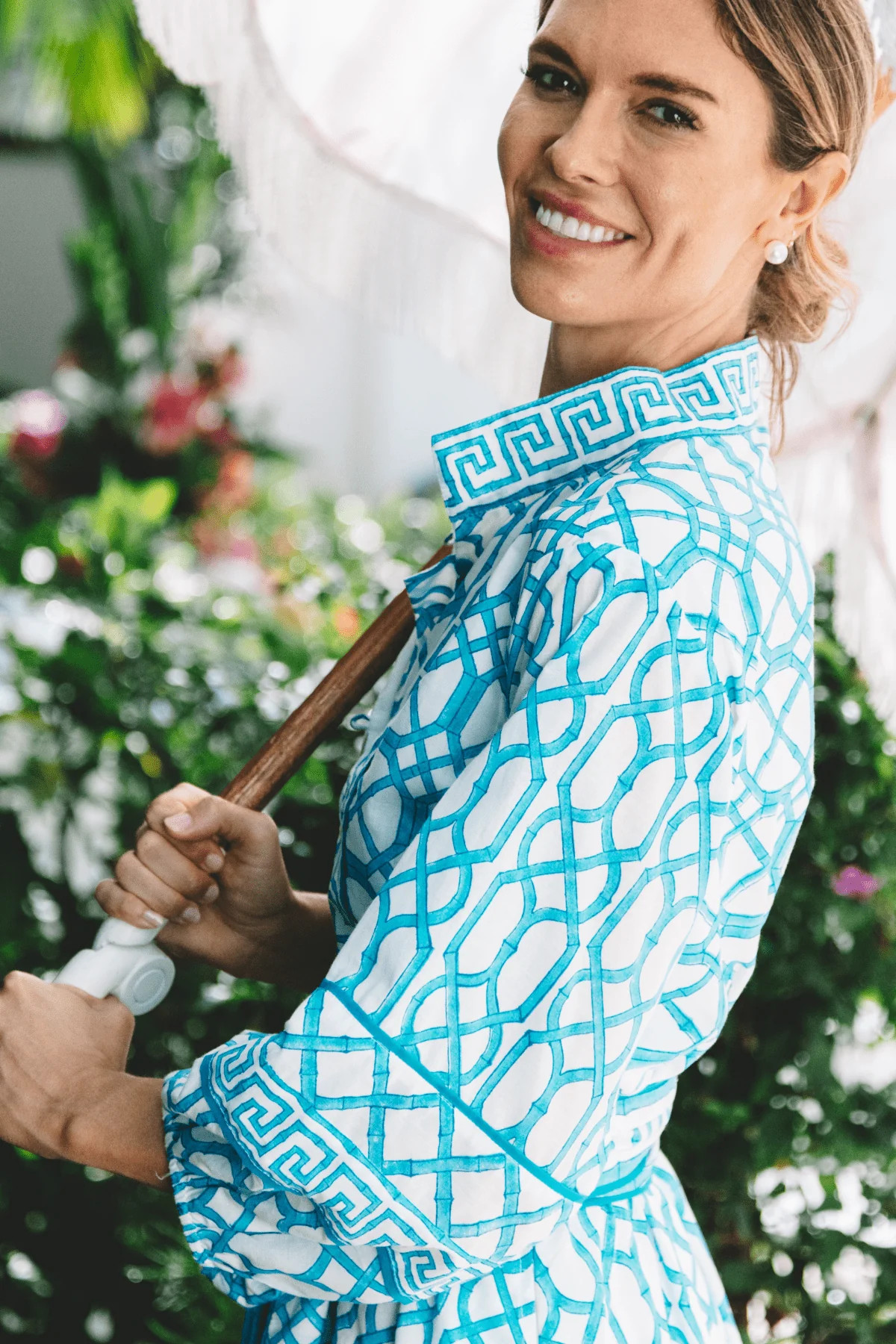 SUE SARTOR Flounce | Ciel Blue Bamboo | SUE SARTOR