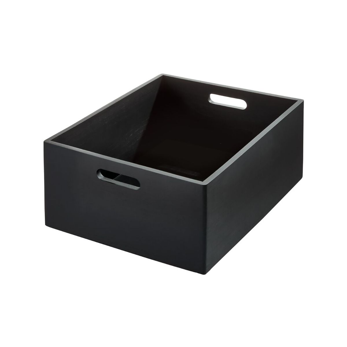 THE HOME EDIT X-Large Wooden Bin Onyx | The Container Store