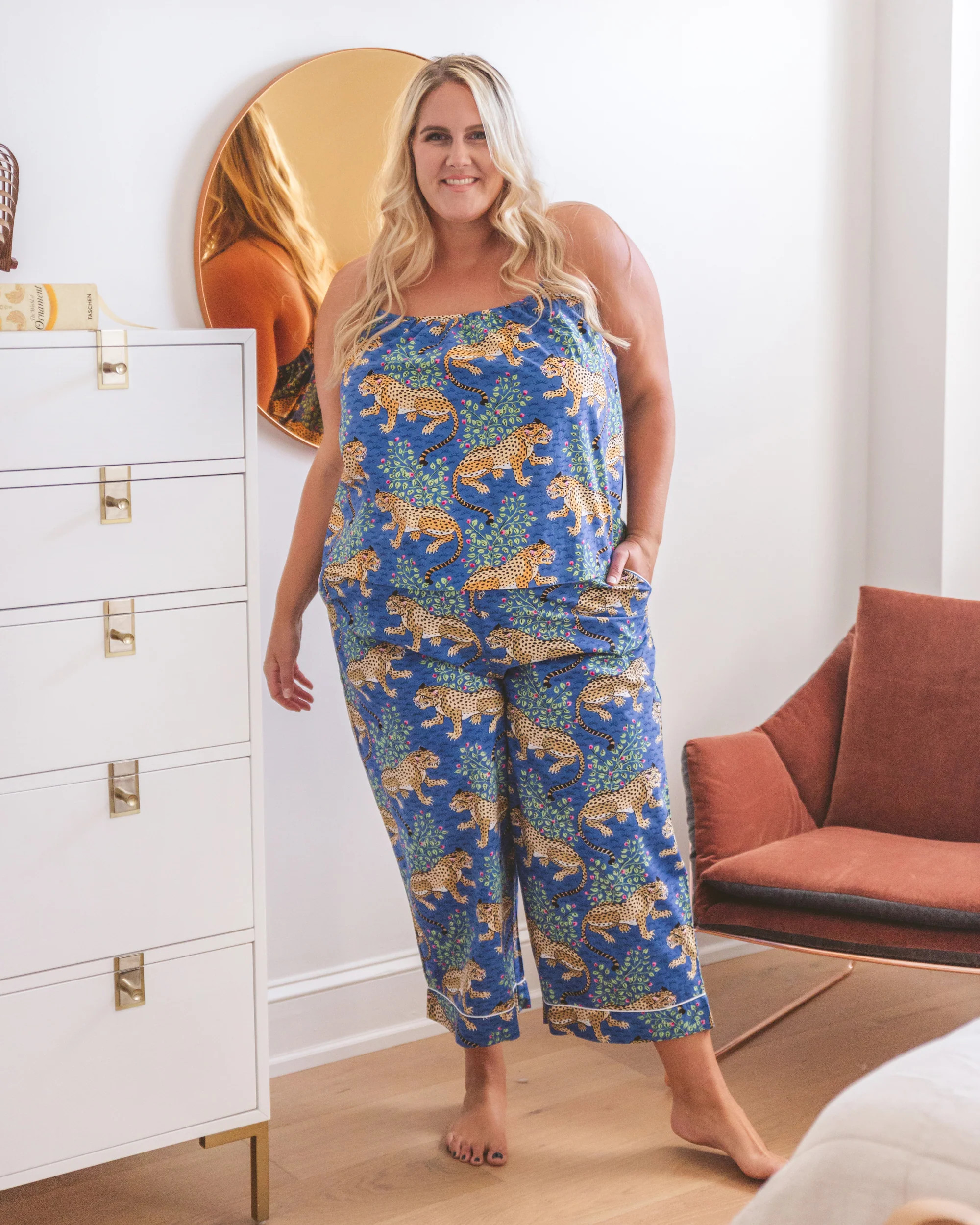 Bagheera - Cami Cropped Pants Set - Sapphire | Printfresh