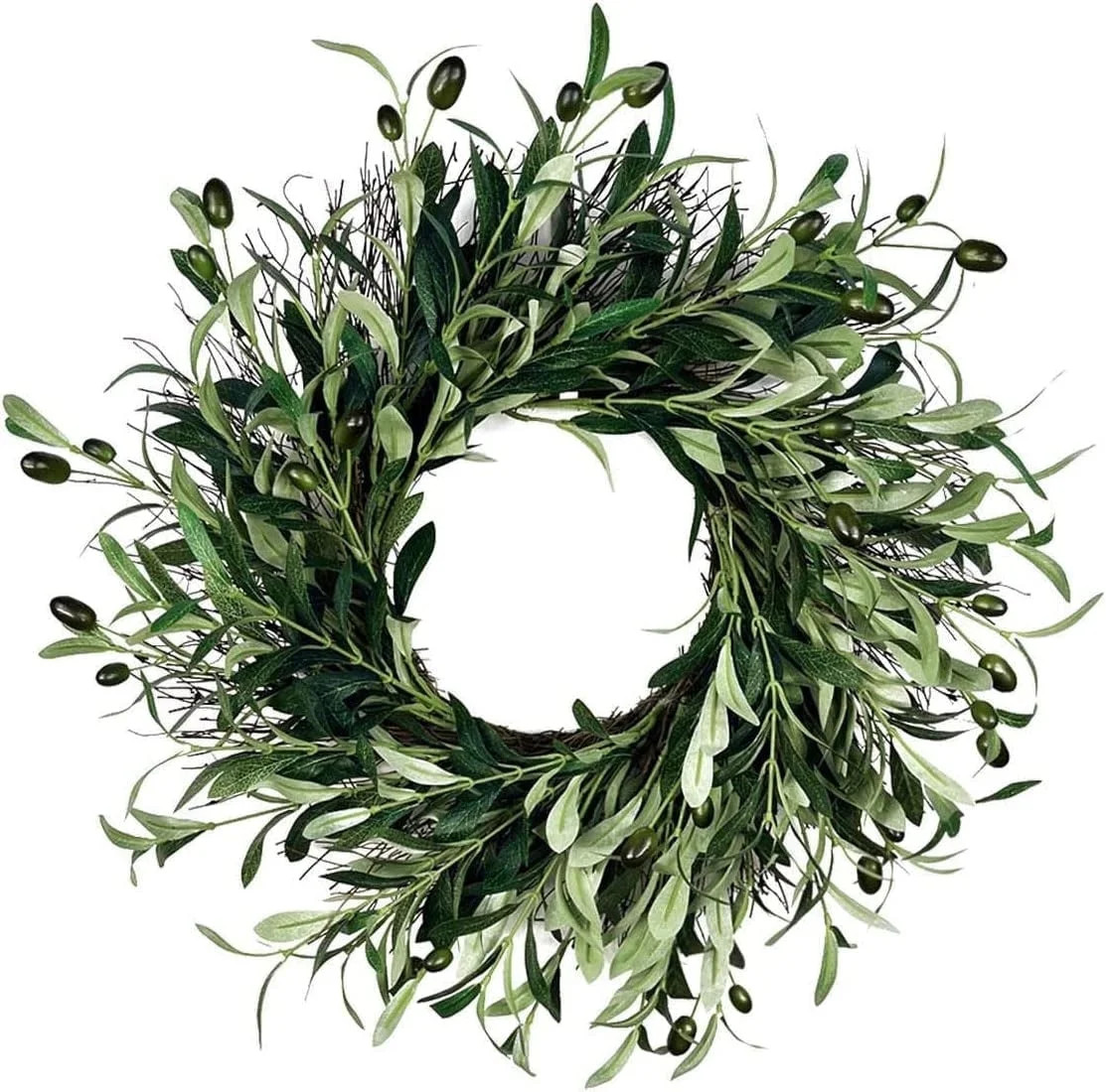 Spring Wreaths Artificial Green Olive Wreath for Front Door Easter Decoration Hanging Decorations... | Walmart (US)