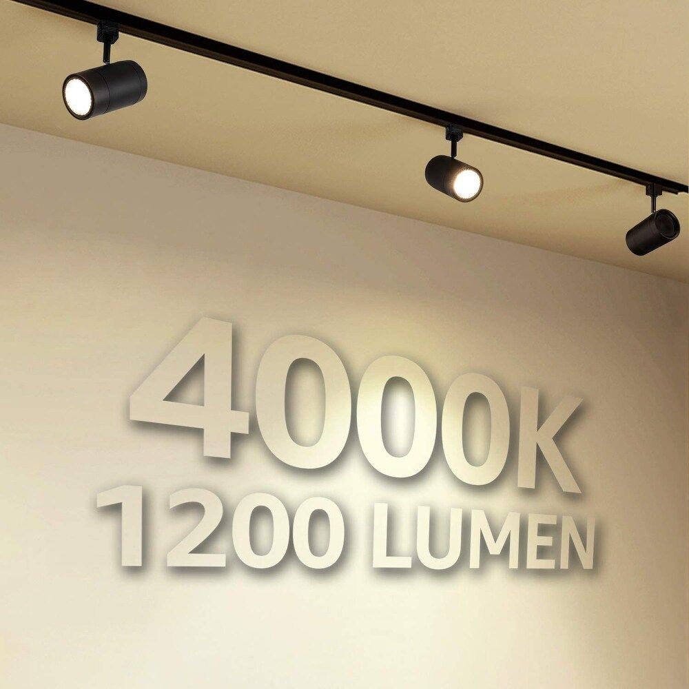 4 Pack Dimmable 17.5W LED Track Light Head, 4000K Cool White (Black) | Bed Bath & Beyond