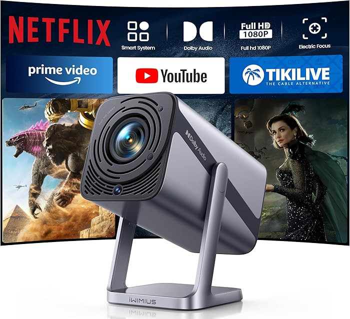 [Netflix-Licensed & 4K Support & Auto Focus]- Smart Projector with WiFi 6 and 2-Way Bluetooth, Do... | Amazon (US)