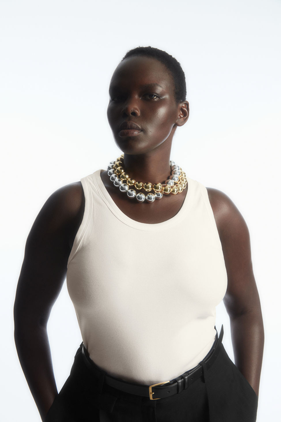 RIBBED TANK TOP - CREAM - COS | COS (EU)