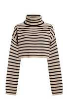 Athina Striped Wool-Blend Cropped Turtleneck Sweater | Moda Operandi (Global)