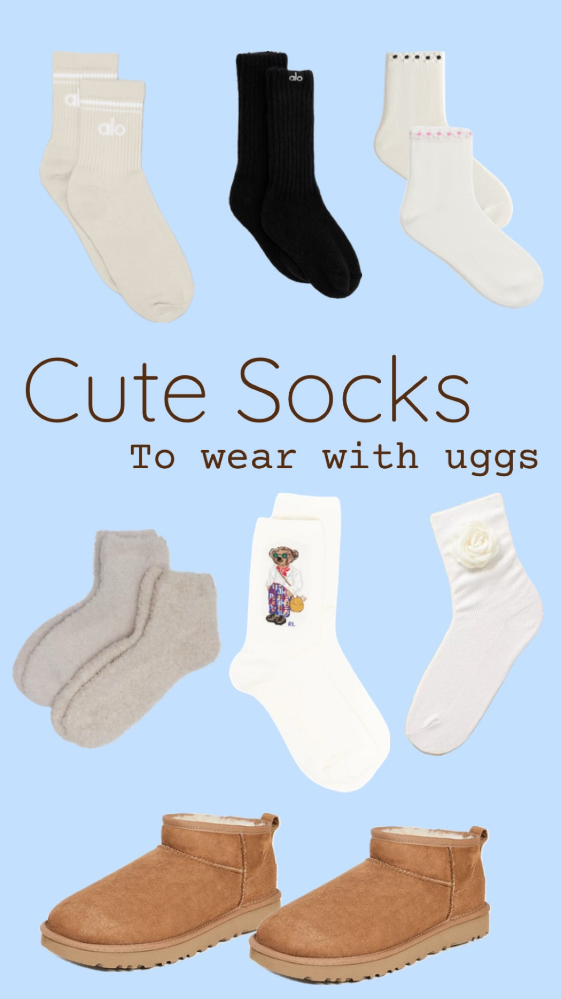 Cute cozy socks to wear with Uggs this fall 
Alo yoga polo Ralph Lauren Anthropologie 

#LTKFind #LTKSeasonal #LTKstyletip
