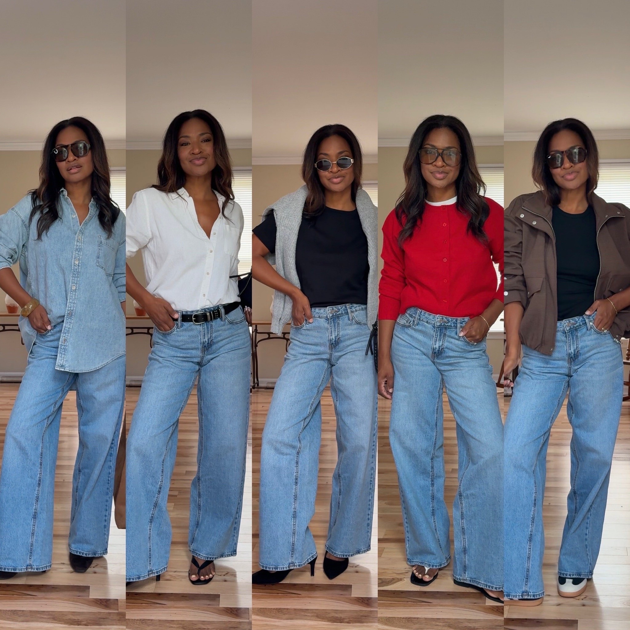 Wearing a size 4 in the jeans. They are mid rise but honestly they hit right at the waist and don’t feel too low on me. Wash shown here is “medium”. Also linking darker ones.

My denim top is a size small. White linen top (linking similar). Size 1/2 down in the sneakers

#LTKgrwm #LTKOver40 #LTKootd