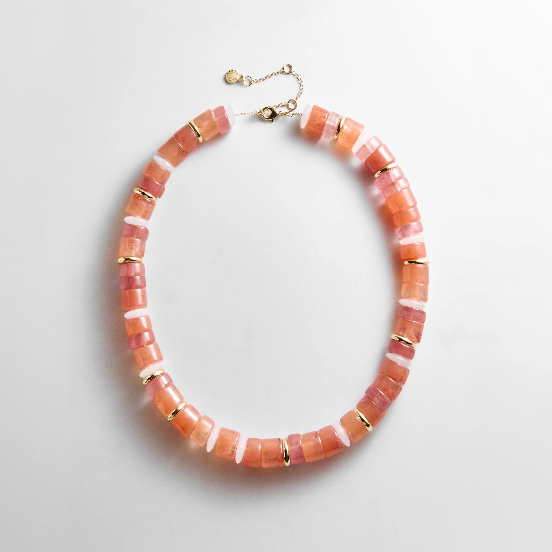 Jennifer Rondelle Beaded Necklace - Cherry Quartz Bead | BaubleBar