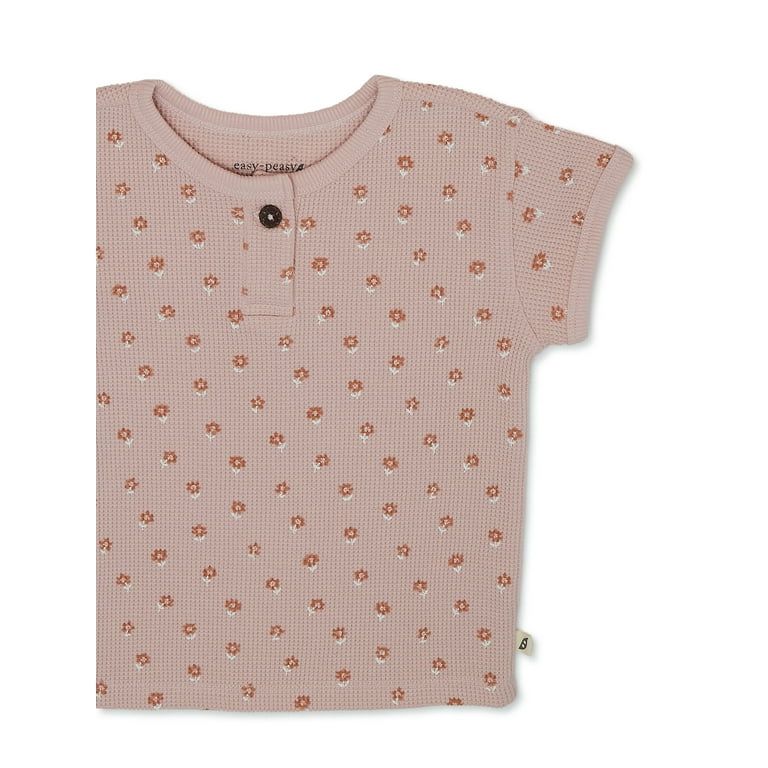 easy-peasy Toddler Girl Short Sleeve Waffle T-Shirt, Sizes 18M-5T | Walmart (US)