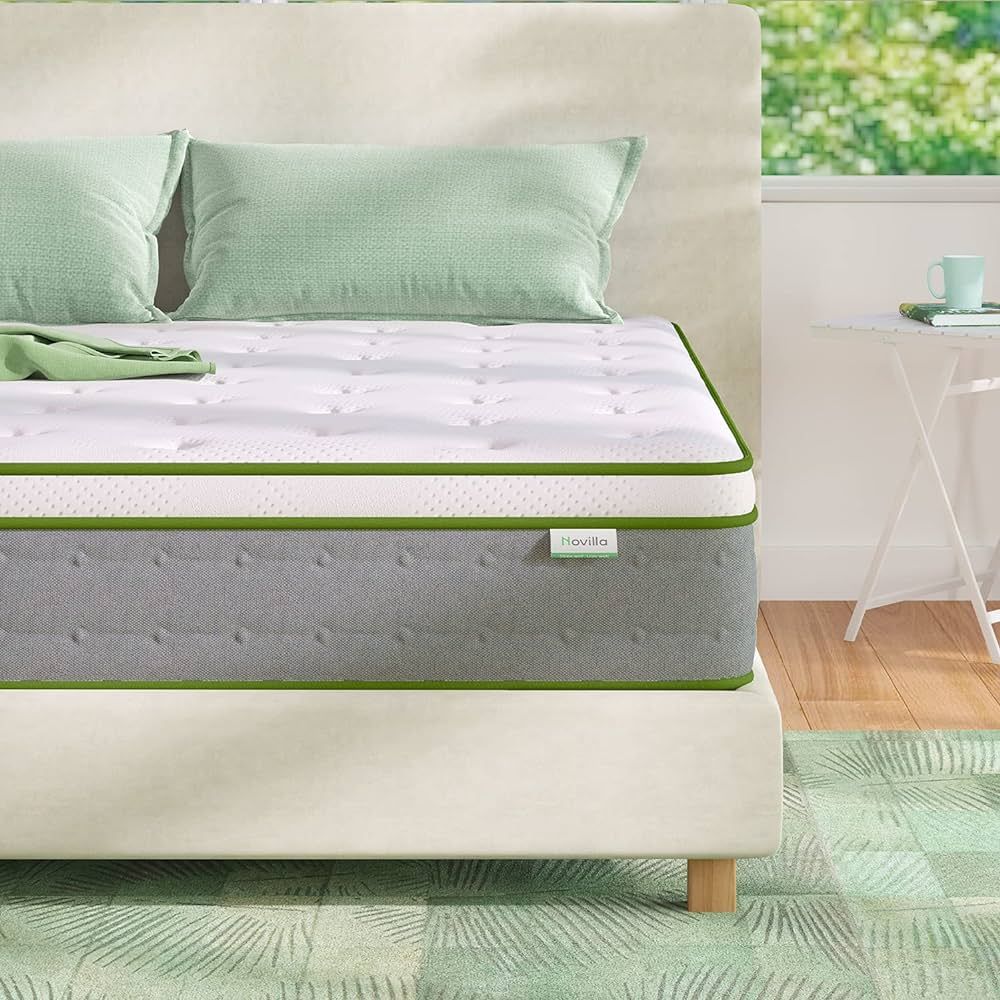 Novilla King Mattress, 10 Inch Hybrid Pillow Top King Size Mattress in a Box with Gel Memory Foam... | Amazon (US)