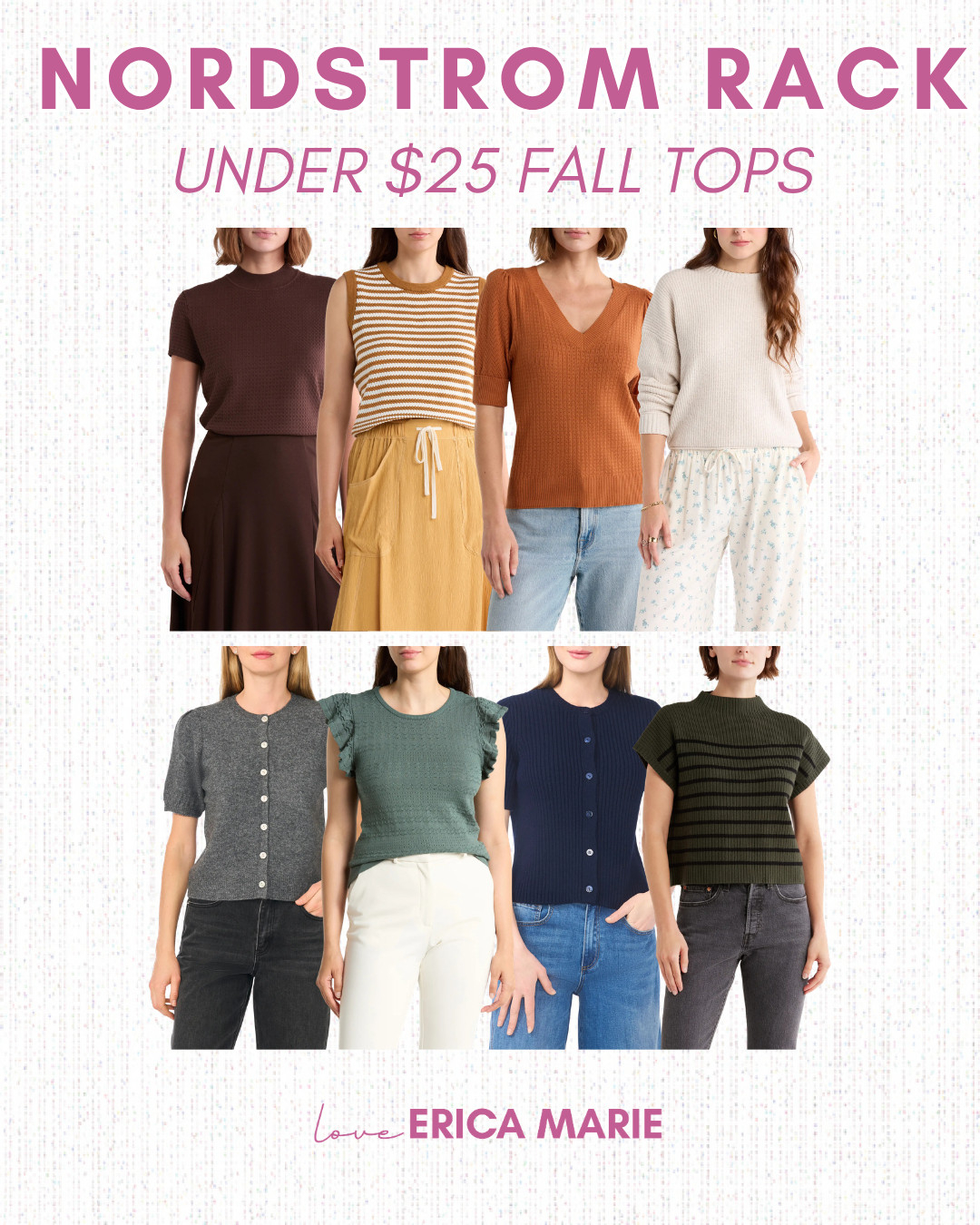 If you're building your fall wardrobe, you need to see these under $25 tops right now! There's everything from layering tanks and classic button-downs to cozy pullovers and cute ruffle details.

#Seasonal #FallFashion #FallWardrobe #BudgetFriendlyFashion #FallOutfits #AffordableStyle #FallStyleInspo #TransitionOutfit #EverydayStyle 

 #LTKSeasonal #LTKSaleAlert