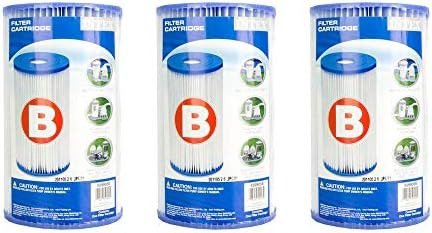 Intex B00LCIR3VS Pool Easy Set Type B Replacement Filter Pump Cartridge (3 Pack), 1 Pack, White | Amazon (US)