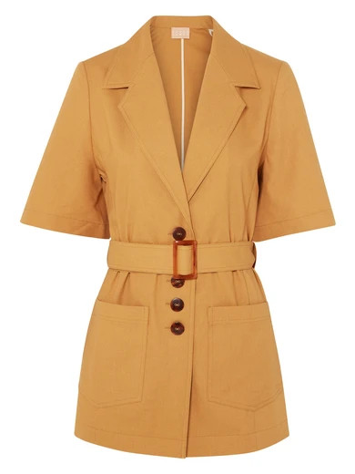 Lou Lou cotton and linen-blend jacket | NET-A-PORTER (US)