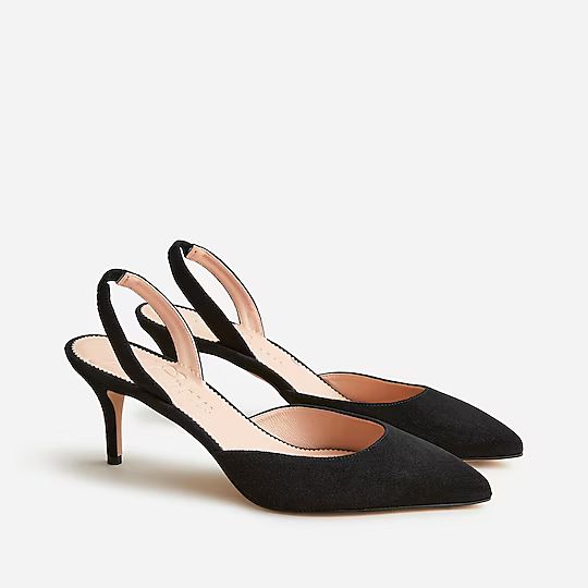 Colette slingback pumps in suede | J. Crew US