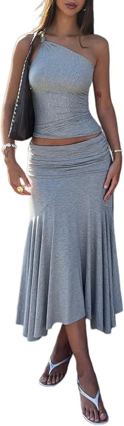 Women's 2 Piece Skirt Sets Sexy Party Going Out Outfits Tropical Vacation Matching Two Piece Set ... | Amazon (US)