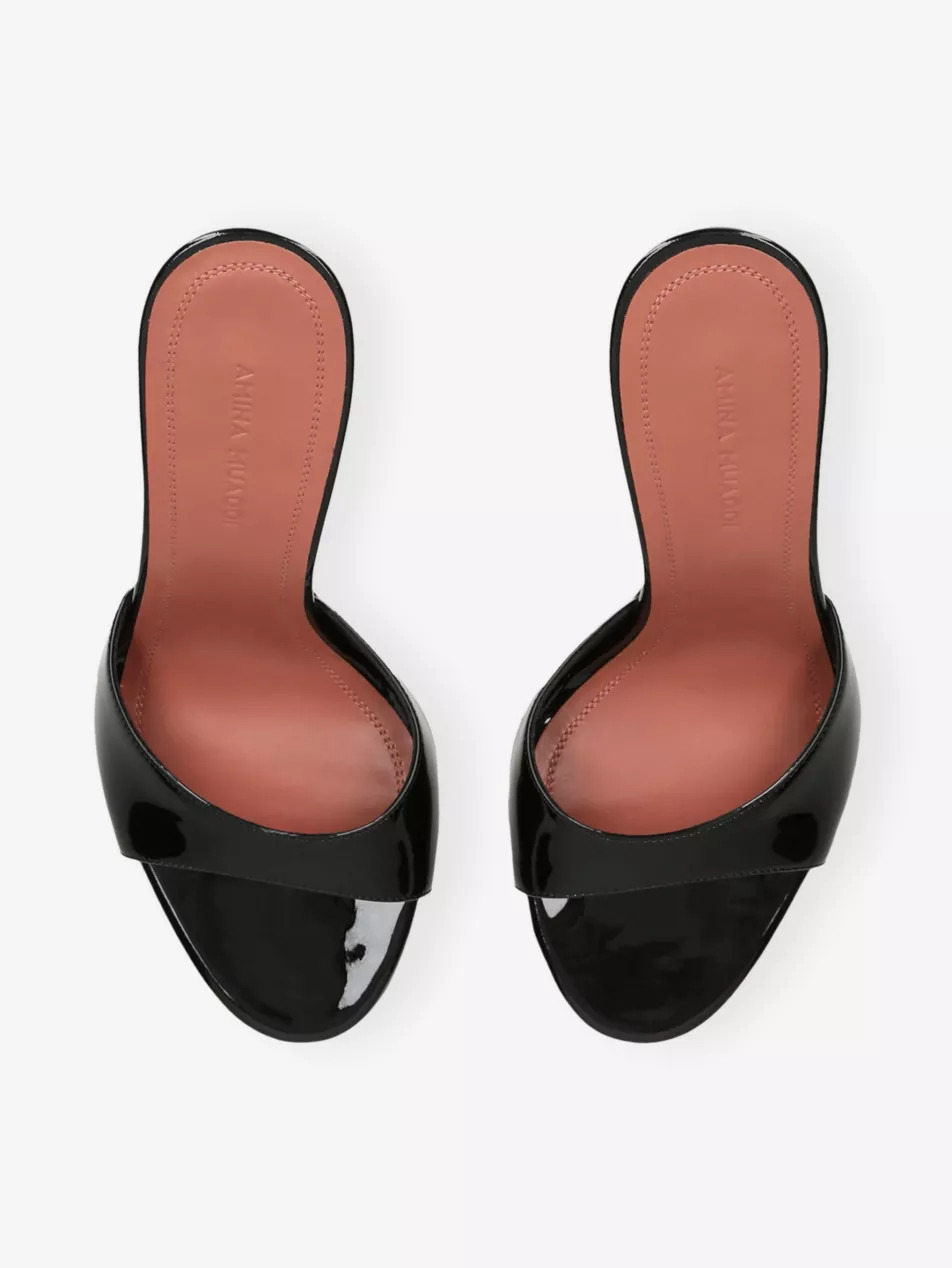 Elodie 105 Patent Leather Heeled Slippers | Selfridges