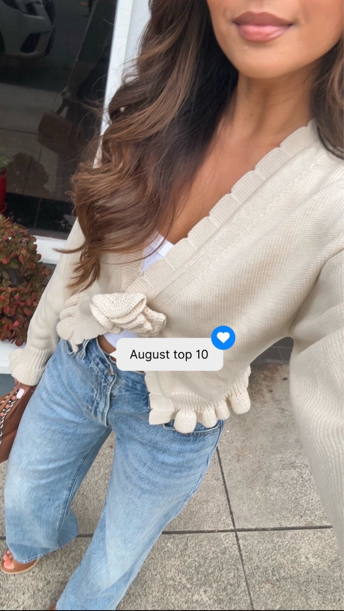 August top 10 💘 my favorite high rise wide jeans 

Sizing:
Cardigan - tts, xs
Jeans - 7 years blue taboo wash, tts, 25 regular length

#LTKPetite #LTKootd