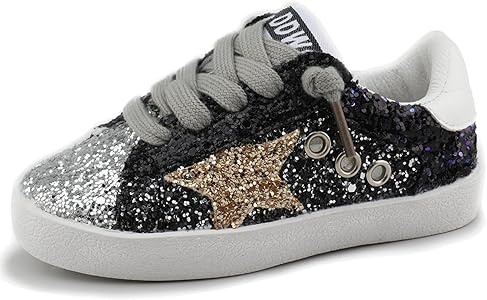 Toddler Baby Glittler Shoe Girl/Boy Sequin Star Flat Sneaker | Amazon (US)