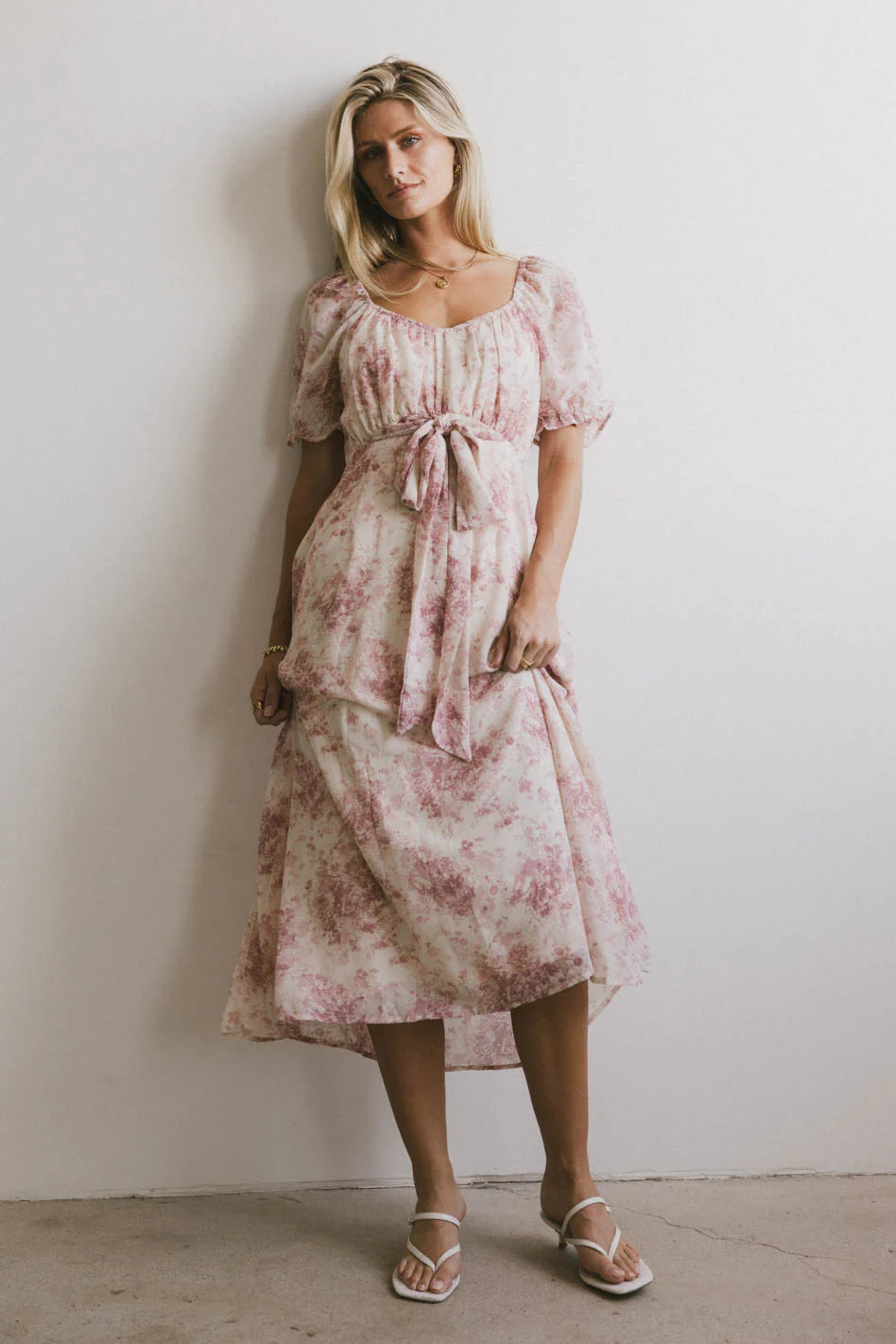 Janie Waist Tie Midi Dress | Böhme US