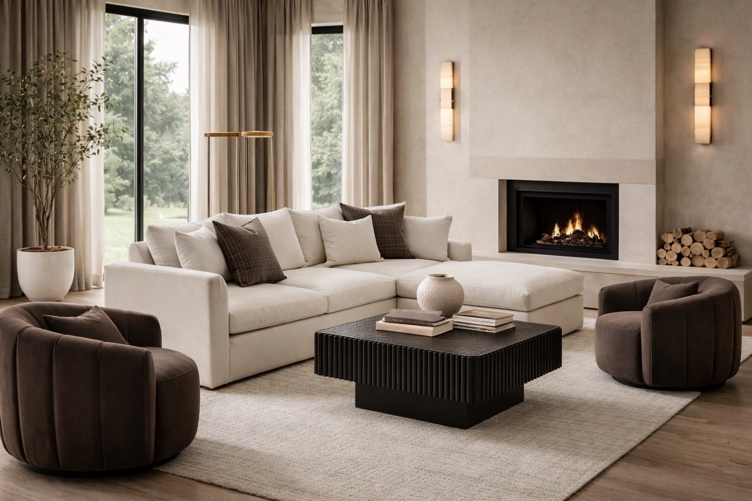 A cozy, elevated living room built around warm neutrals, sculptural seating, and soft textures 🤍

I love mixing plush comfort with grounded pieces — creamy upholstery, rich brown accents, black details, and subtle texture throughout. It’s calm, timeless, and actually livable.

Everything in this space is linked here ✨
#LTKhome #LTKlivingroom #neutralhome 


#LTKHome
