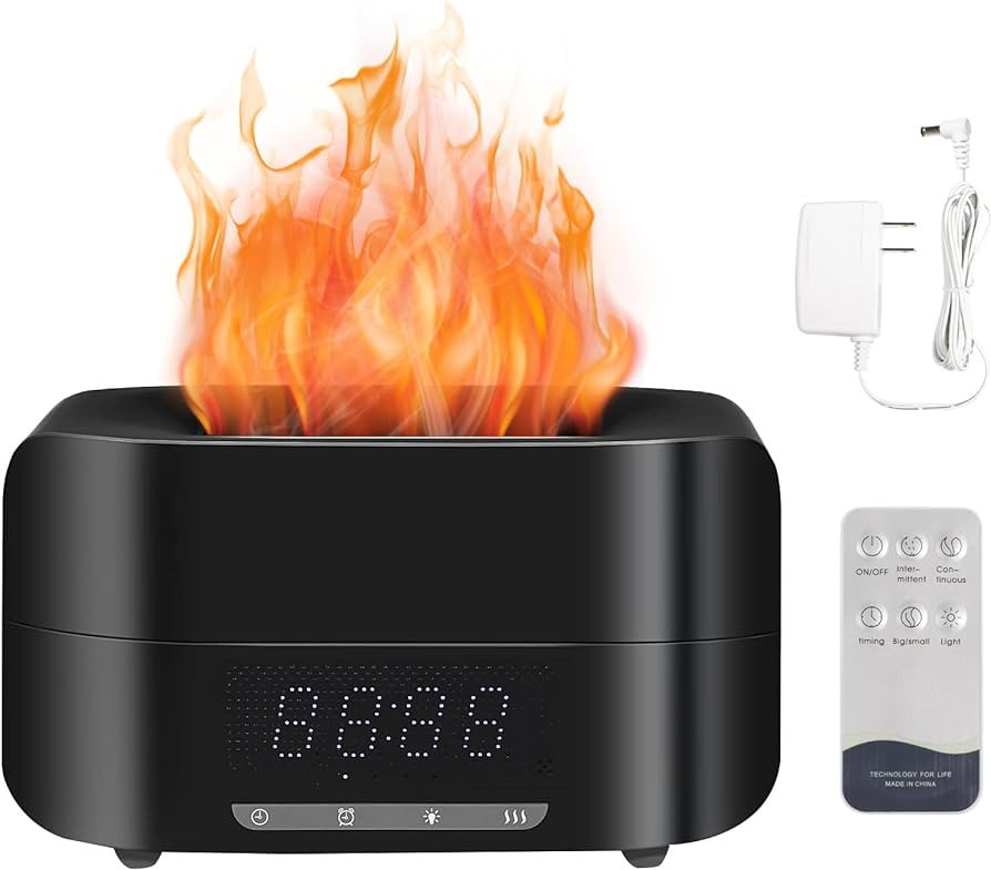 Flame Diffuser Humidifier 400ML,Fireplace Humidifier for Bedroom Office Desk Yoga Essential Oil D... | Amazon (US)
