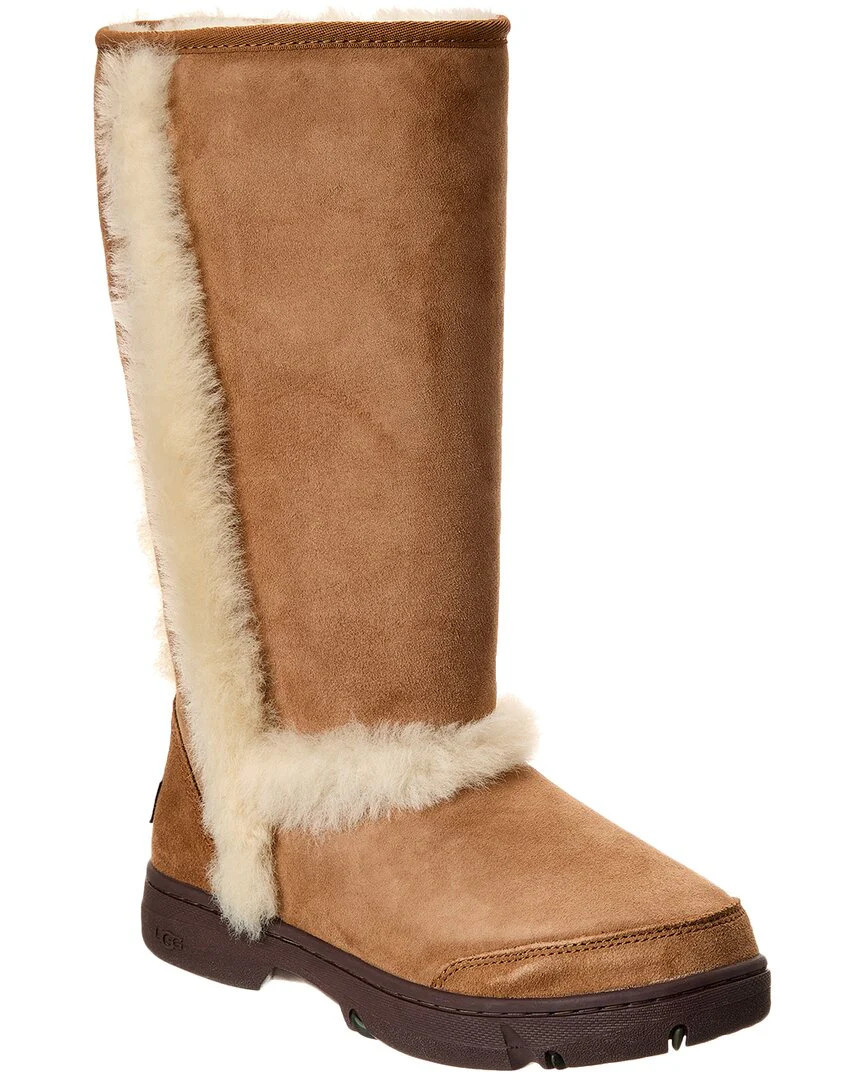 UGG Sunburst Tall Suede & Shearling Boot | Shop Simon