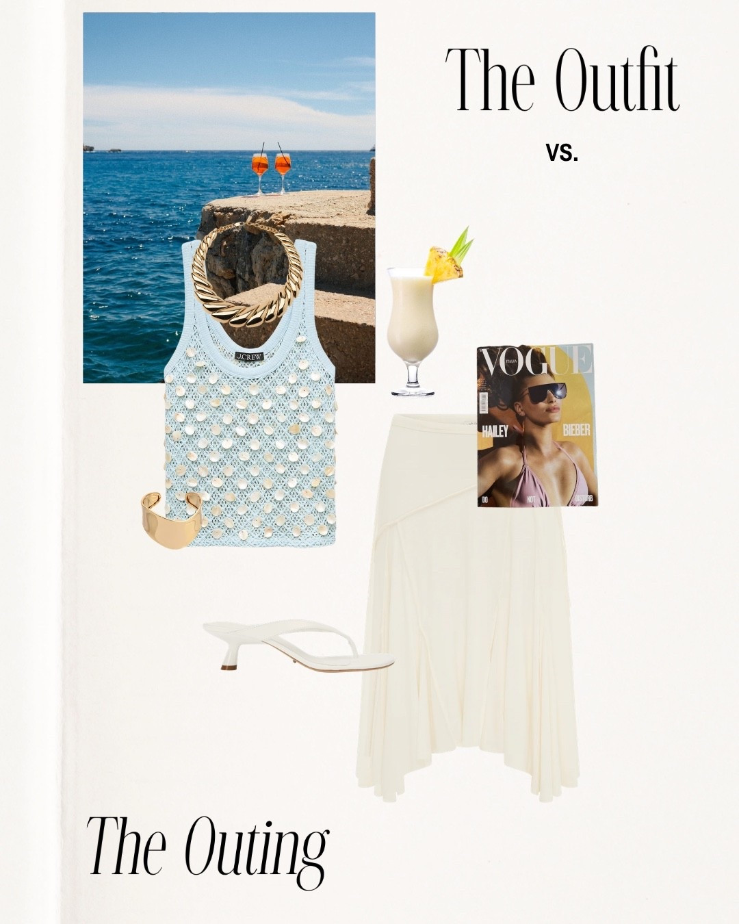 Beach day!!! 🐚 

Summer outfit inspo, summer looks, kitten feel, midi skirt, Europe, Amazon finds, shell, revolve, Hawaii, Mexico, euro summer, trip outfit ideas, travel