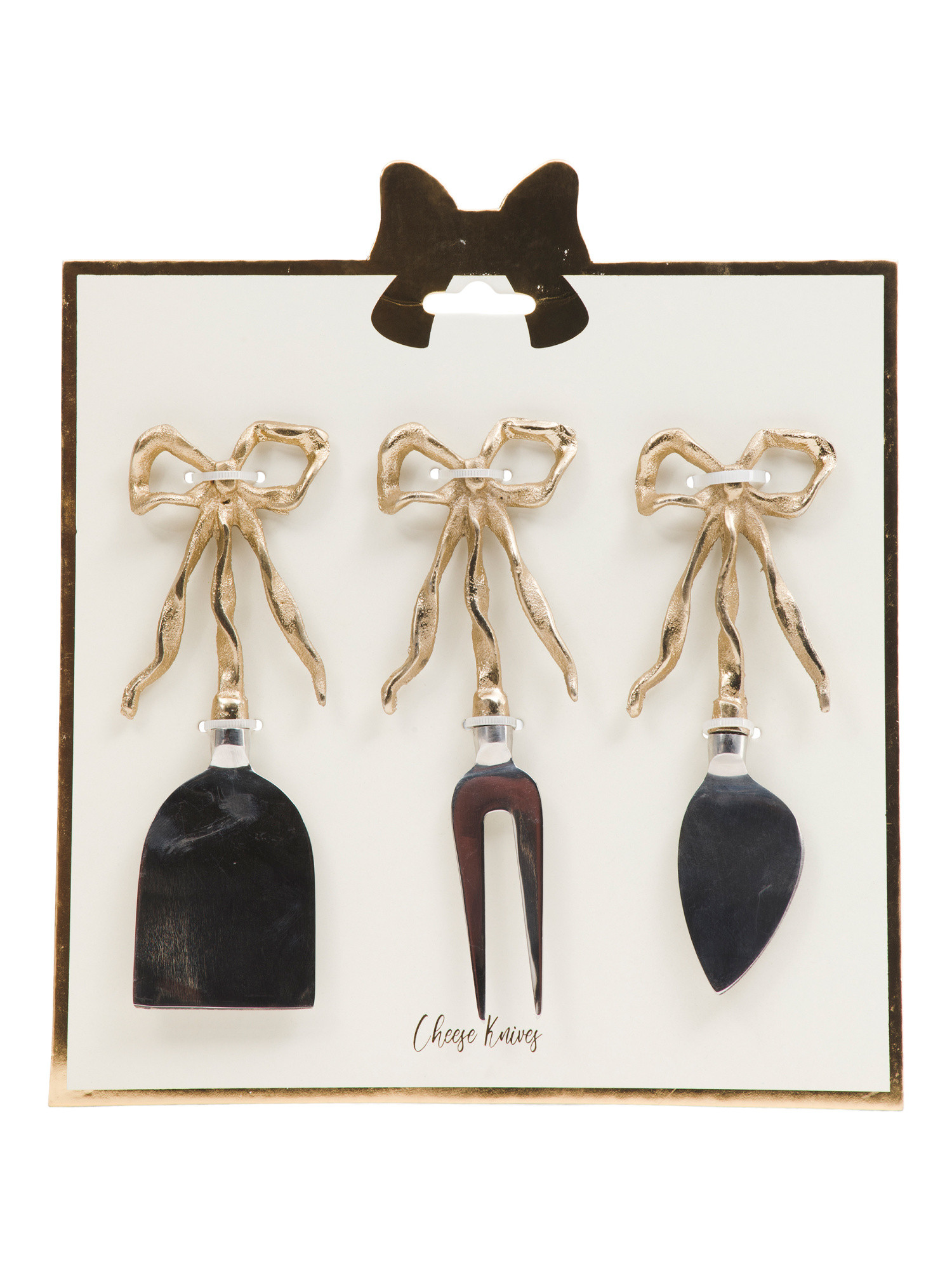 3pk Bow Cheese Knives Set | TJ Maxx