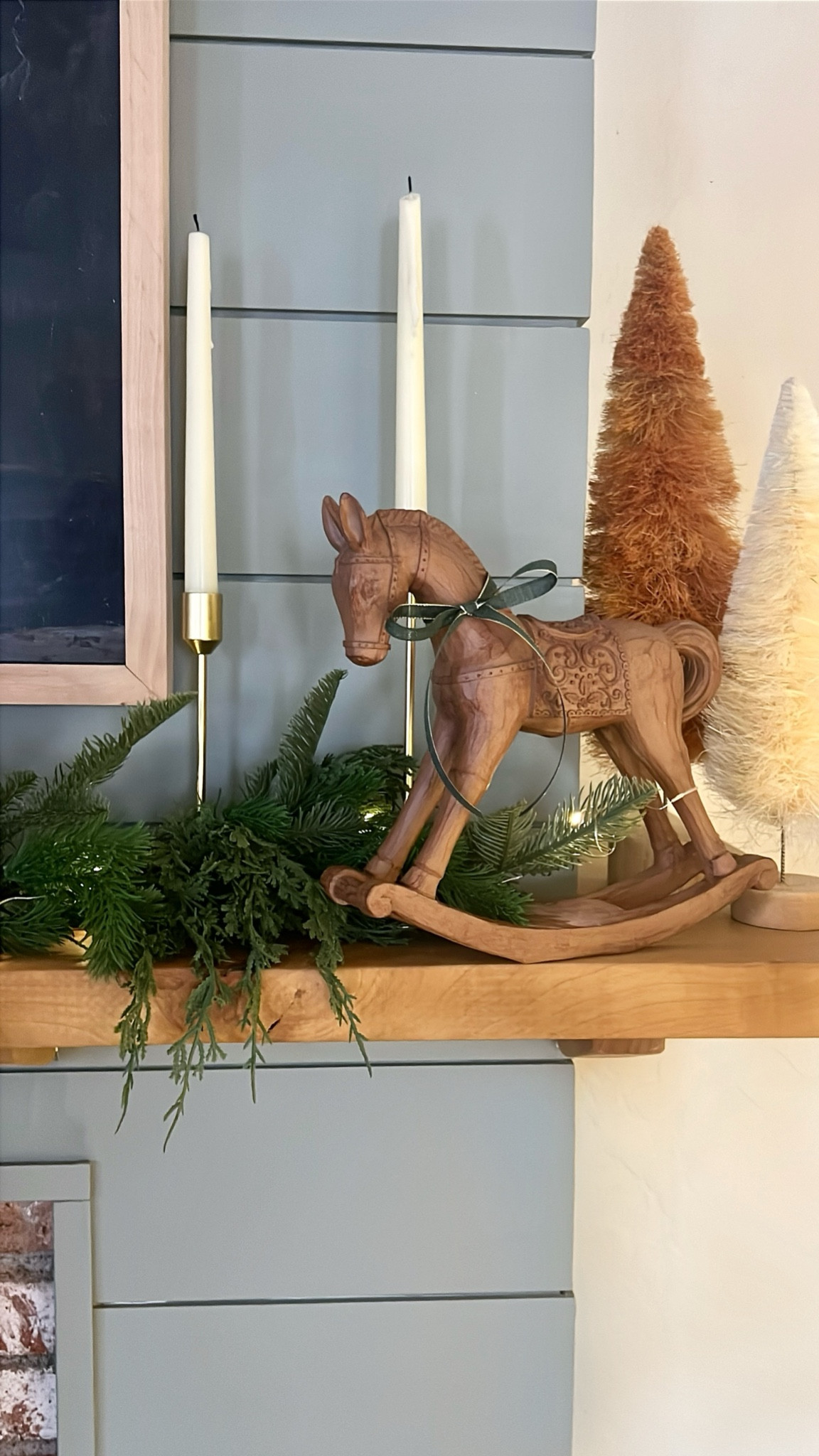 Classic rocking horse to add in your Christmas decor, tie a ribbon around for a more festive look! 🐴🎀🤎  

I got mine at CVS but more pretty styled linked as this one is getting hard to find!

Christmas decor | rocking horse | horse decor | Christmas decoration | mantel decor | Christmas ribbon 

#LTKHome #LTKHoliday #LTKSeasonal
