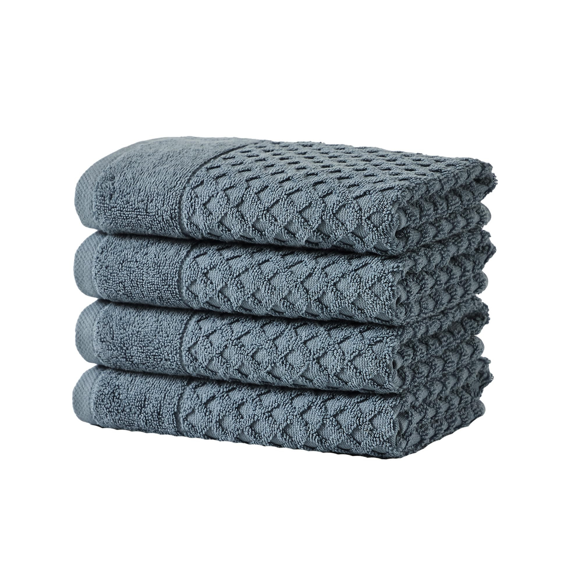 Great Bay Home Blue Bath Towels - 100% Cotton 4 Pack 54x27 Bath Towel Set - Absorbent, Durable, Q... | Amazon (US)
