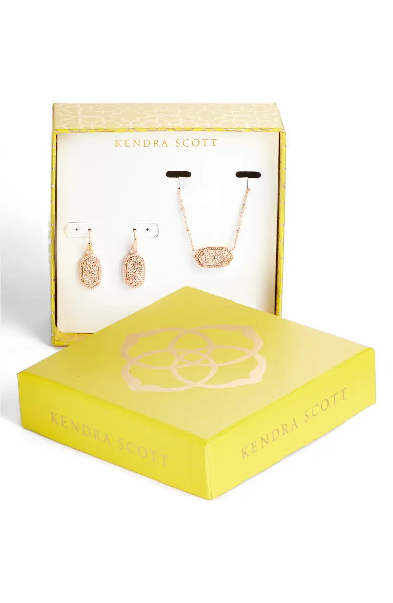 Kendra Scott Elisa Satellite Necklace & Lee Earrings Gift Set | Nordstrom | Nordstrom