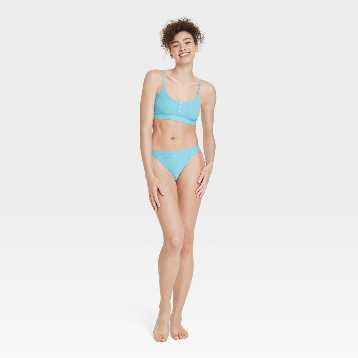 Women's Plush Ribbed Bra and Underwear Set - Colsie™ | Target