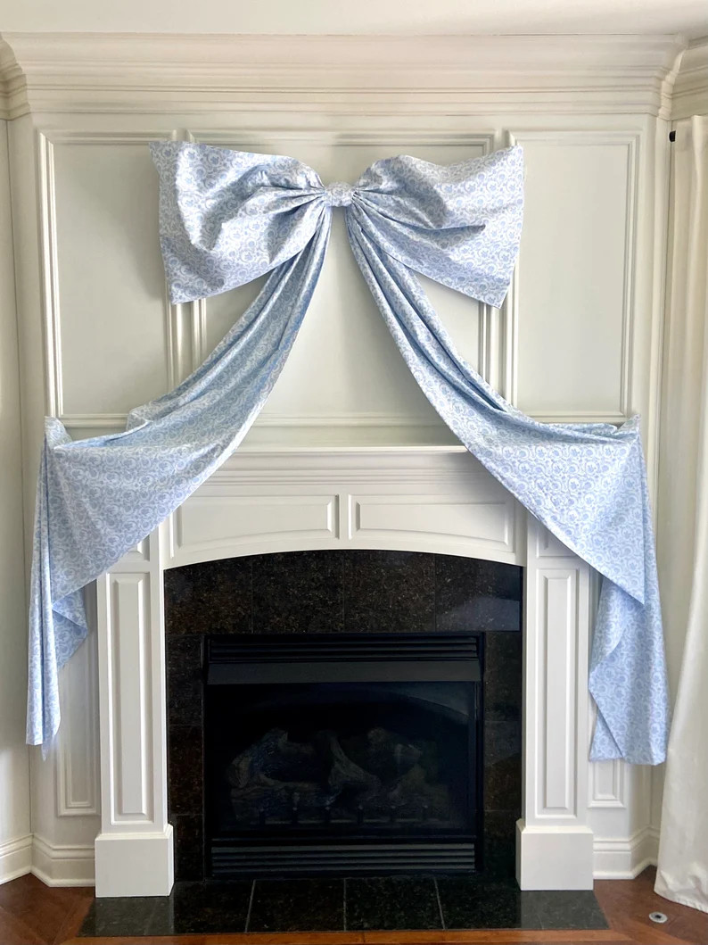 Large Wall Bow Party Decor, Blue Coquette Room, Love Shack Fancy Inspired, Oversized Bow, Baby Bo... | Etsy (US)