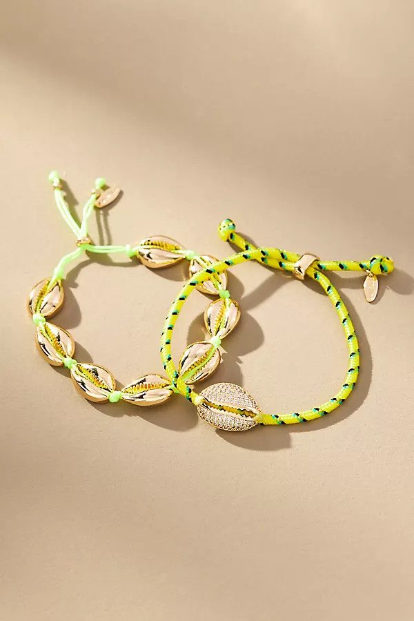 Seashell Rope Mix Bracelets, Set of 2 | Anthropologie (US)