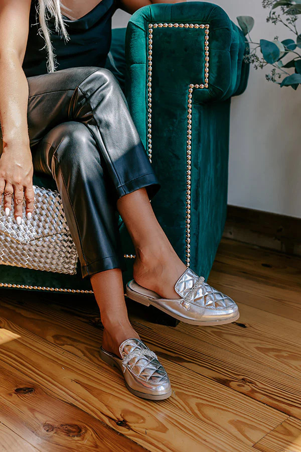 The Donatella Metallic Mule Loafer | Impressions Online Boutique