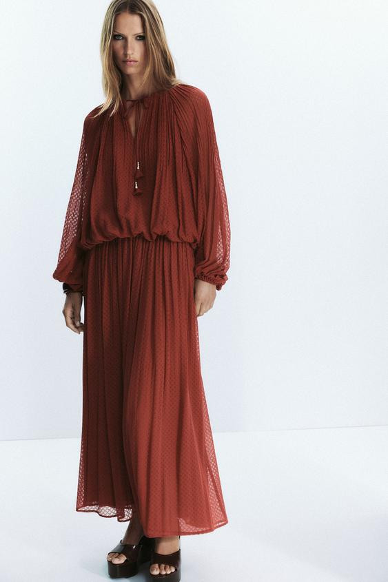 BELTED PLEATED MIDI SKIRT | Zara US