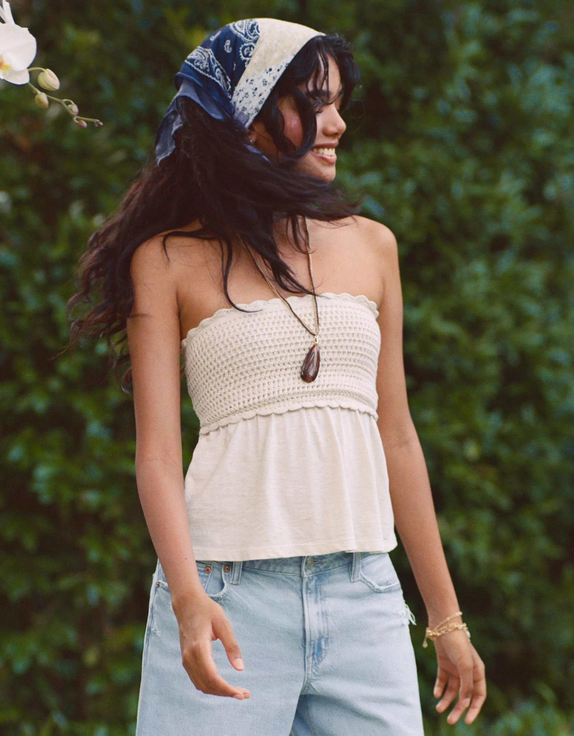 AE Sunchaser Crochet Babydoll Tube Top | American Eagle Outfitters (US & CA)