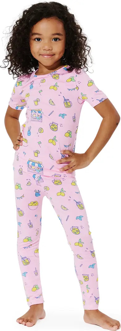 Kids' Pink Lemonade Fitted Two-Piece Pajamas | Nordstrom