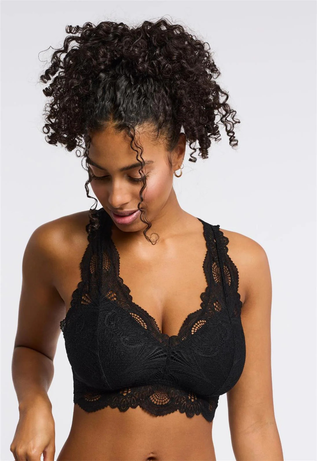 Lace T-Back Full Bralette | Montelle Intimates
