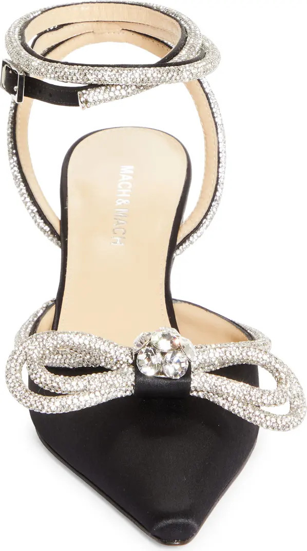 Mach & Mach Double Crystal Bow Pointed Toe Pump (Women) | Nordstrom | Nordstrom