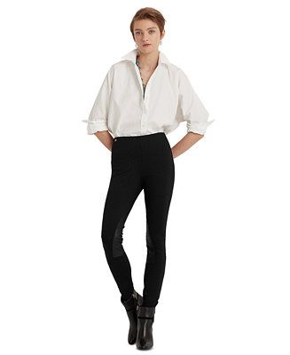 Lauren Ralph Lauren Embellished Ponte Skinny Pants  & Reviews - Pants & Capris - Women - Macy's | Macys (US)